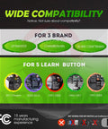 Compatibility chart for 2 Pack Universal Garage Door Opener Remote Compatible With Chamberlain LiftMaster Sears Craftsman Openers