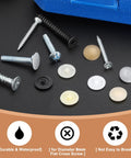 108 Pieces Plastic Screw Cap Covers For 7 To 8mm Flat Phillips Screws 12mm Outer Diameter 8mm Inner Diameter 3mm Height Black Decorative Hole Plugs PP Material