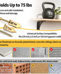Beefy Contractor Grade 442-Piece Set Self Drilling Drywall Anchors Kit With Screws No Drill Needed Wall Anchors Four Sizes Zinc Plated Expansion Screws And Two Drill Bits Holds Up To 75 Lb. showing anchors for drywall and masonry
