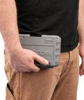 Person holding a case containing Three Eighths Inch Drive Triple Square Socket Set Eight-Piece With Case S2 Steel XZN Bits