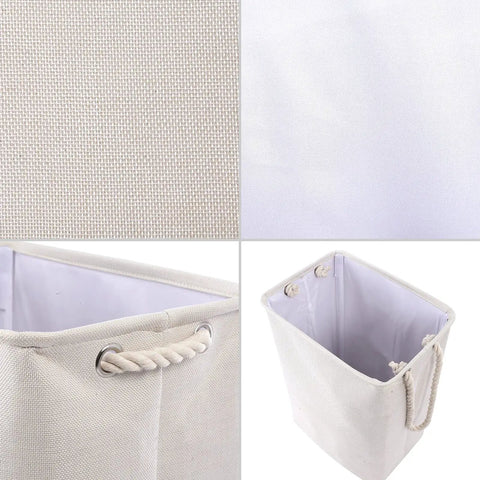 Two Pack Stand Up Laundry Hampers With Built In Lining Detachable Rods Handy Handles And Brackets Collapsible Washing Bins