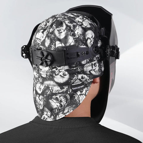 Reversible 8 Panel Welding Cap with 260 Gram Martin Cloth and 100 Percent Cotton Lining Fireproof on person under helmet