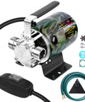 Water Transfer Pump 115V With Switch, 330 GPH Utility Pump, 0.1HP Portable Pool Drain Pump With 6 Ft Hose And 3/4 In Ports, Lightweight