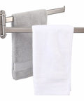 Ultra Sturdy 15.5 Inch Four-Arm Swivel Towel Rack For Wall Mount, Built For Real Life Bathrooms, SUS304 Stainless Steel Brushed Finish