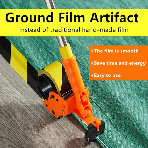 Slick Manual Floor Masking Tape Applicator For Warehouse Aisle Marking And Safe Zone Layout No Sweat used on black and yellow tape.