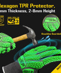 A5 Cut Resistant Gloves With Impact TPR Shield Touchscreen Nitrile Dipped Safety Work Gloves for mechanic tasks, hammering