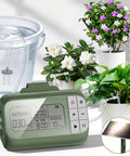 Sun Powered Timed Drip Irrigation Kit For Fifteen Plants With Thirty Three Foot Of Quarter Inch Tubing Includes Timer Unit