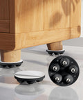 Two Inch Stick-On Adhesive Caster Wheels 360 Degree Swivel Universal Mini Casters Low Profile For Furniture
