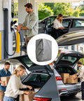 Heavy Duty EV Charger Cover With Snag Proof Drawstring Closure Waterproof Dustproof Weather Guard Built Tough As Nails For Outdoor Plug Protection, gray fabric