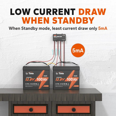 48V Battery Equalizer And Active Balancer For 24V 36V And 48V Banks illustrating low current draw in standby mode, 5mA