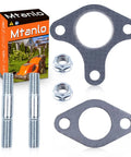 Heavy Duty Exhaust Muffler Studs And Nuts Kit For Honda GX240 GX270 GX340 GX390 Engines with gasket and lock nuts for direct fit.