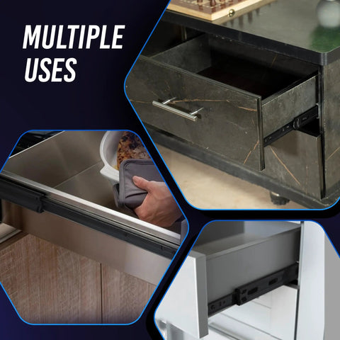 Hella Smooth 12 Inch Side Mount Drawer Slides Built With Full Extension Ball Bearings And Rock Solid 100 Pound Support For Kitchen Cabinets Dressers And Weekend Shop Upgrades in various drawer setups