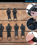 Zipper Repair Kit For Coats, Jackets, Tents And Backpacks, Includes 6 Zipper Sliders In 3 Sizes With 2 Of Each Size 3, 5 And 7