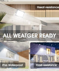 3 Pack 100W LED Flood Lights Outdoor That Lights Up Big Spaces With 11600 Lumens Plug In IP66 Waterproof 5000K Daylight