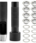 3/4 Inch Grommet Tool Kit with Eyelet Setter and Hole Punch Cutter includes 10 durable grommets for fabric leather PVC crafting