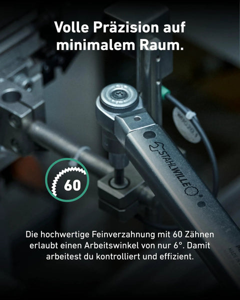 Reversible 1/2 Inch Square Drive Ratchet Insert Tool With 60 Fine Teeth, Chrome Alloy Steel Construction, in action on machinery