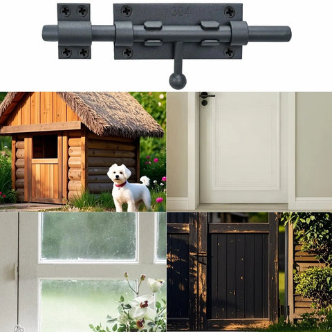 Badass Heavy Duty Barrel Bolt Latch For Secure Gate Fence Shed And Barn Sliding Lock With Padlock Hole Rust Resistant Stainless Steel Security Hardware For Backyard Builds Requiring Zero Sweat Maintenance