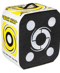 4 Sided Archery Target for Field Points and Broadheads, open face layered design with friction stopping arrows, lightweight portable