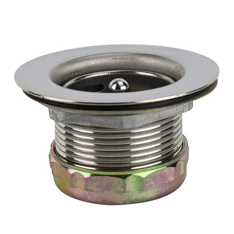 Stainless Steel Junior Duo Bar Sink Strainer With Basket For 2-Inch Or 2-1/2-Inch Openings Polished Chrome Finish side view
