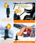 6800 BTU Golf Cart Propane Heater With Storage Box, Adjustable Cup Holder And Camping Base in various settings