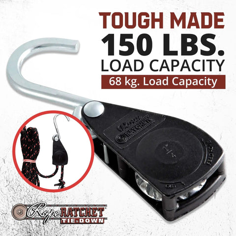 Heavy Duty Rope Ratchet Tie Down Pulley Hanger With Locking Mechanism For Easy Tensioning Of Shade Sails Hammocks Canopies And Outdoor Gear Works With One Quarter Inch Rope And Delivers A 150 Pound Capacity No Rope Included