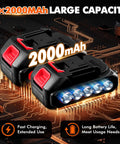 Two 2000mAh batteries designed for 21V cordless handheld washer, featuring fast charging and extended use capabilities.