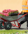 Two Pack Ten Inch Replacement Flat Free Tires For Wheelbarrows Dollies Garden Wagons Carts Hand Trucks And Lawn Mowers