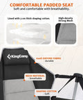 Heavy Duty 400Lb Portable Hammock Camping Chair With Adjustable Recline showing padded seat and mesh fabric close-up