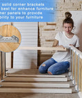 Person assembling furniture with 50 Pcs Universal Stainless Steel Furniture Corner Connectors With Screws, shown on wood surface.