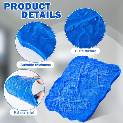 1 Piece Concrete Stamp Mat Set For Texturing, Durable Polyurethane Stamp Skin, Stone Tile Texture Mat, PU slate floor mold