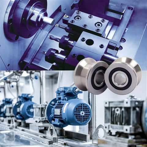 Five Pack Deep T Groove Bearing With Flat Bottom In Stainless Steel Workhorse Pulley Wheel Bearings for machinery applications.