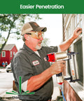 Person using Heavy Hitter 18 Gauge 2 Inch 304 Stainless Steel Brad Nails For Pneumatic And Electric Nail Guns on window.