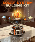MOCBURIKU Solar System Building Set For Kids STEM Toys With Rotatable Handle And Mechanical Gears on display table