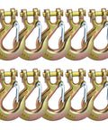 Tough As Nails Three Eighths Inch Chain Hooks Set With Safety Latch Forged G70 Clevis Slip Hooks For Marine Trailers And Truck Towing Ten Pack