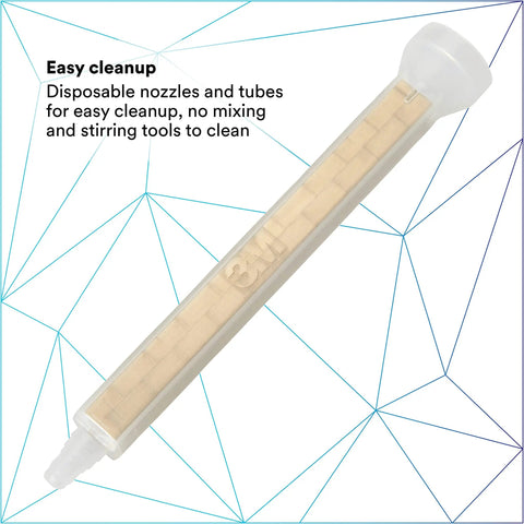 Heavy Duty Cascade Mixing Nozzle For Two Part Adhesives And Foams Works With Manual And Pneumatic Applicators Easy Cleanup Disposable Nozzles 1 Pack Of 6 Per Bag gold disposable mixer nozzle with cap
