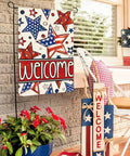 Patriotic Fourth Of July Garden Flag 12x18 Inch Double Sided Outdoor Welcome Banner With Stars And Stripes Yard Decor