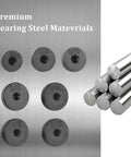 SSNNUU 7-piece double flare tool adapters set; seven gray steel brake-line dies labeled 3/16–5/8 inches, with bundled rods.