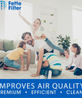 Family playing in living room with Premium 4 Pack Humidifier Filters For HAC 504 Series And HCM 350 Cool Mist Humidifiers
