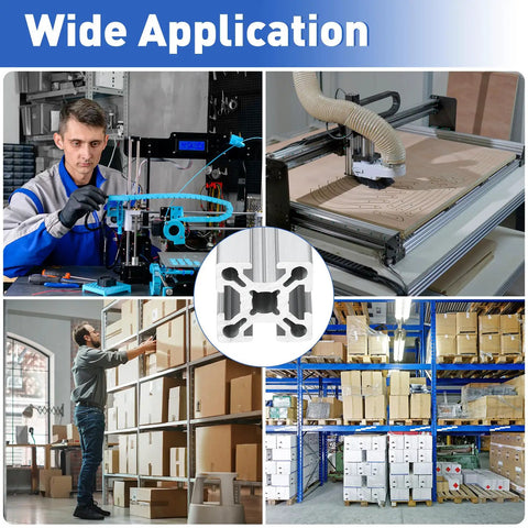 Two Pack 1010/10 Series Aluminum Extrusion Profile 1x1 Inch European Standard Anodized Linear Rail For 3D Printers And CNC Machines 400mm Length Silver Finish Smooth Sliding Guide Frame used in CNC and storage setups