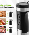 Variable speed Powerful 1200W Immersion Hand Blender With 5 In 1 Attachments for eggs, fruit, meat emulsifying.