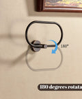 Oil Rubbed Bronze Toilet Paper Holder And Hand Towel Ring Set Farmhouse Wall Mounted Bathroom Hardware with 180-degree rotation