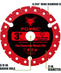 Heavy Duty 3 Inch Diamond Multi Purpose Saw Blades Ultimate Metal Cutting Discs Ultra Thin Cut Off Wheels With 3 8 Inch Arbor For Absolutely Ridiculously Smooth And Nailed It Power Tool Cuts Pack Of Three grit edge cut off wheel with 0.394" diamond edge.