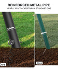 Comparison of reinforced 60mm metal pipe used in the Heavy Duty Swing Set With 600Lb Capacity For Backyard Fun to standard 38mm.