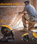 Cordless Jobsite Fan With 750 CFM, Battery Powered Portable Shop Fan, Brushless Motor, Includes AC Adapter, Perfect For Camping
