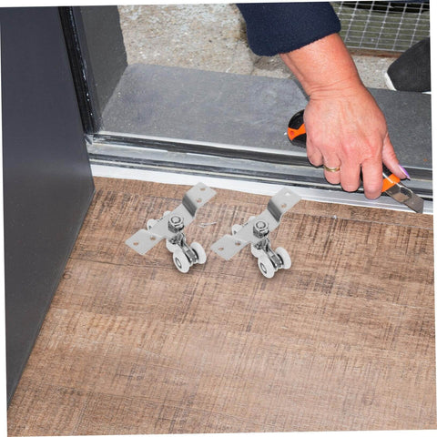 2 Pack Sliding Door Rollers Heavy Duty Stainless Steel Silent Nylon Wheels for Indoor Outdoor Use on track installation