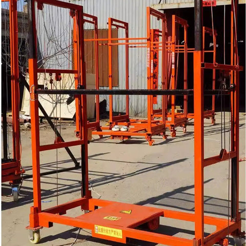 Heavy Duty Electric Lift Cart Built Tough For Heavy Lifting with solid steel platform on job site, showing anti-slip base.