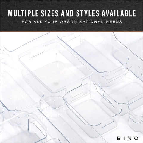 Smooth Operator Clear Plastic Storage Bins Large Two Pack Tough As Nails with varying sizes for versatile organization.