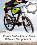 Cyclist on mountain bike with 44mm Bicycle Hub Disc Brake Adapter Freewheel Threaded Mount To 6 Bolt Rotor Converter Badass Bike Hub Flange Conversion Kit.
