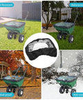 Beefy Hopper Cover For Fertilizer Spreader 420D Waterproof With Clear Window Fits P20-5010 Black Seeder Weatherproof Accessory