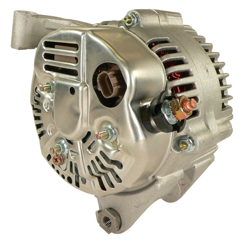 Front view of Beefed-Up High-Output Replacement Alternator 400-52058 for Jeep Grand Cherokee 2001 2002 and Jeep Liberty 2002